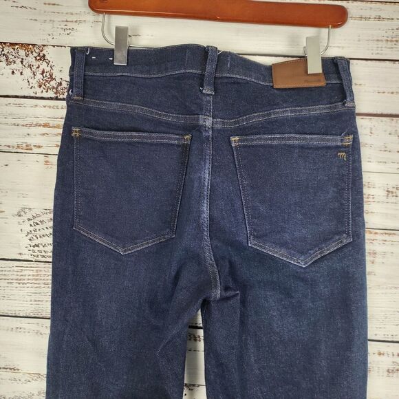 Madewell 9" Mid Rise Skinny Leg Jeans 28TL Womens Dark Wash Pockets - Picture 5 of 8